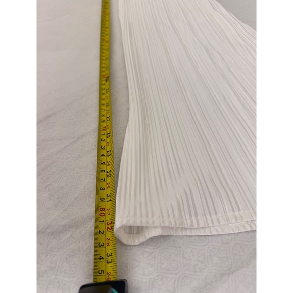 Aqua White‎ Pleated Wide Leg Palazzo Pants Womens XL Extra Large Flowy - Picture 8 of 12